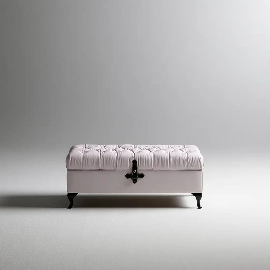 Panca contenitore moderna rosa Rainsoakedredwood in arredamento, sedute, pouf e panche, ideale per la casa, con linee eleganti.