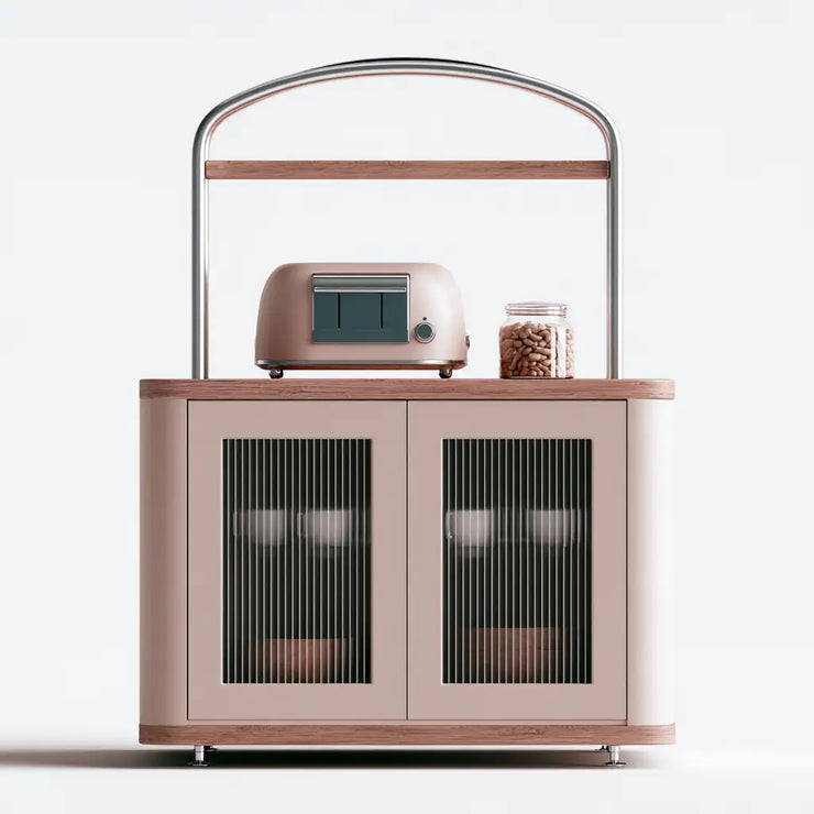 Mobile contenitore RainsoakedRedwood con ante marroni e nere, compatto e elegante, ideale per l'arredamento di casa
