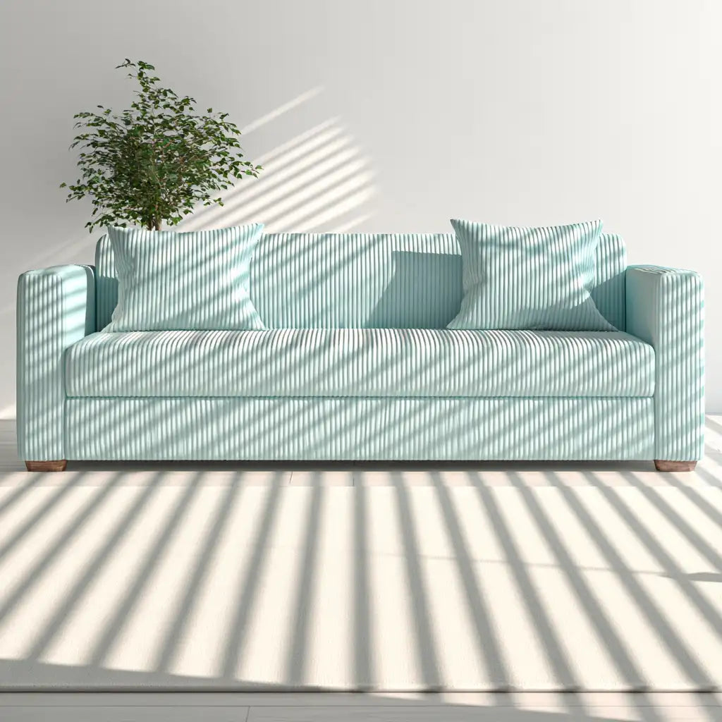 Divano compatto verde RainsoakedRedwood, arredo per la casa, seduta moderna e confortevole in immagine.